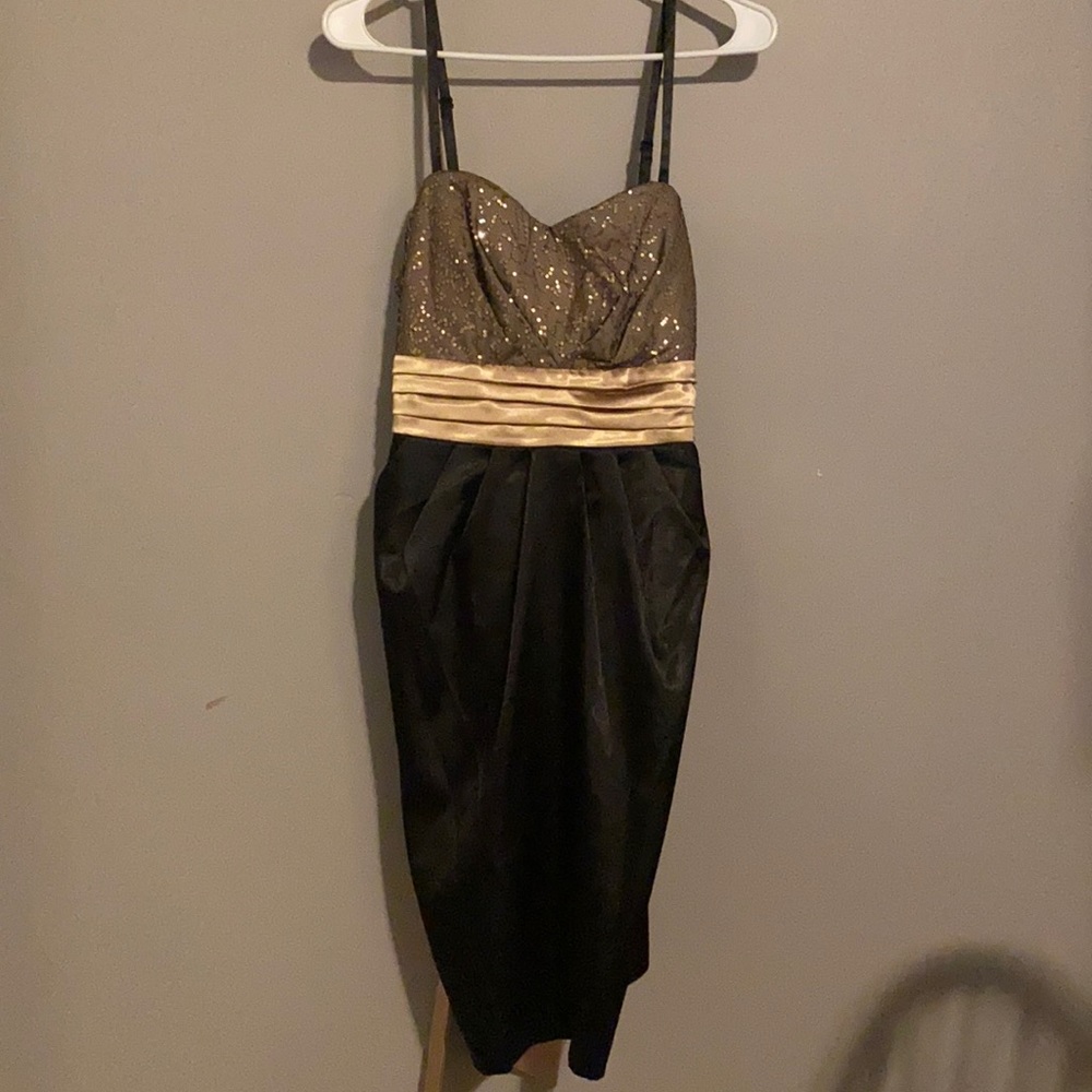 Spaghetti strap sequin dress